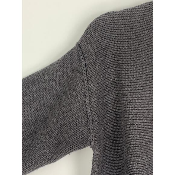 J. Jill Button Up Cardigan Womens Medium 100% Cotton Dark Grey Long Sleeves - Picture 7 of 8